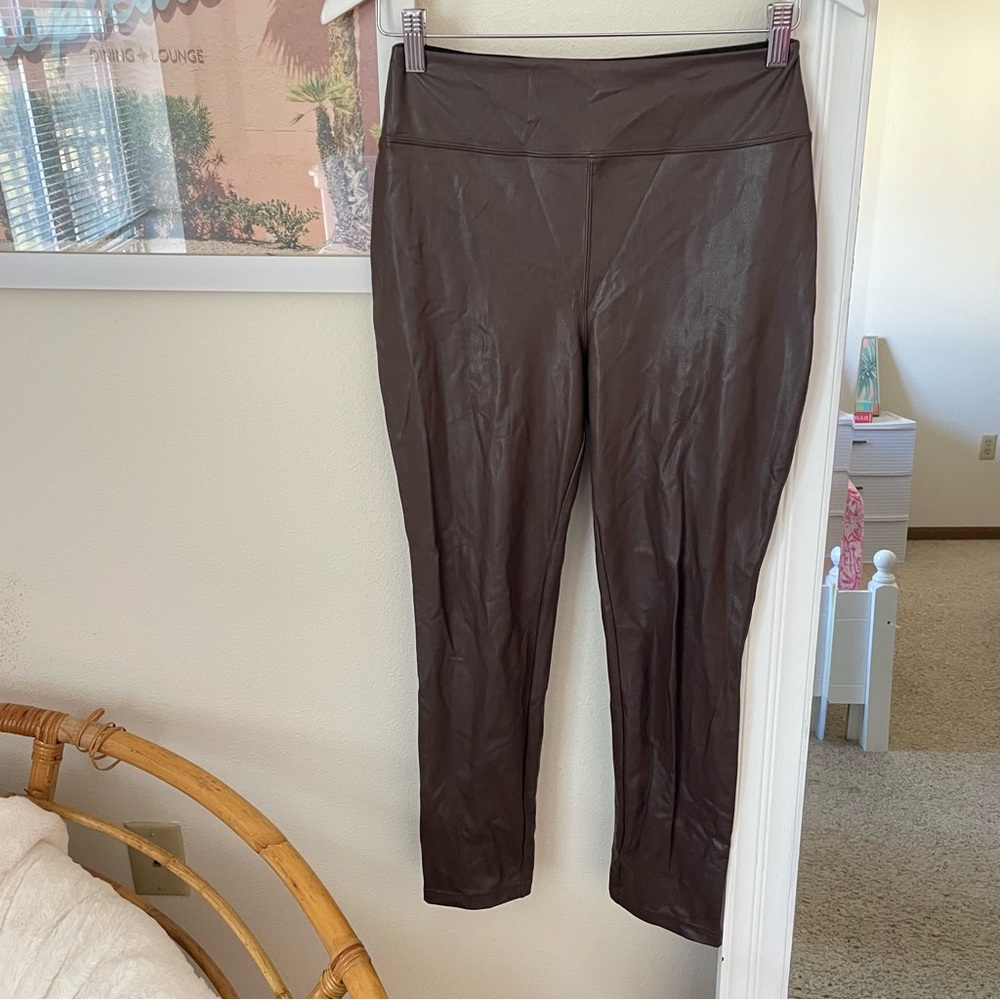 Tuckernuck Faux Leather Brown Leggings - Picture 5 of 7